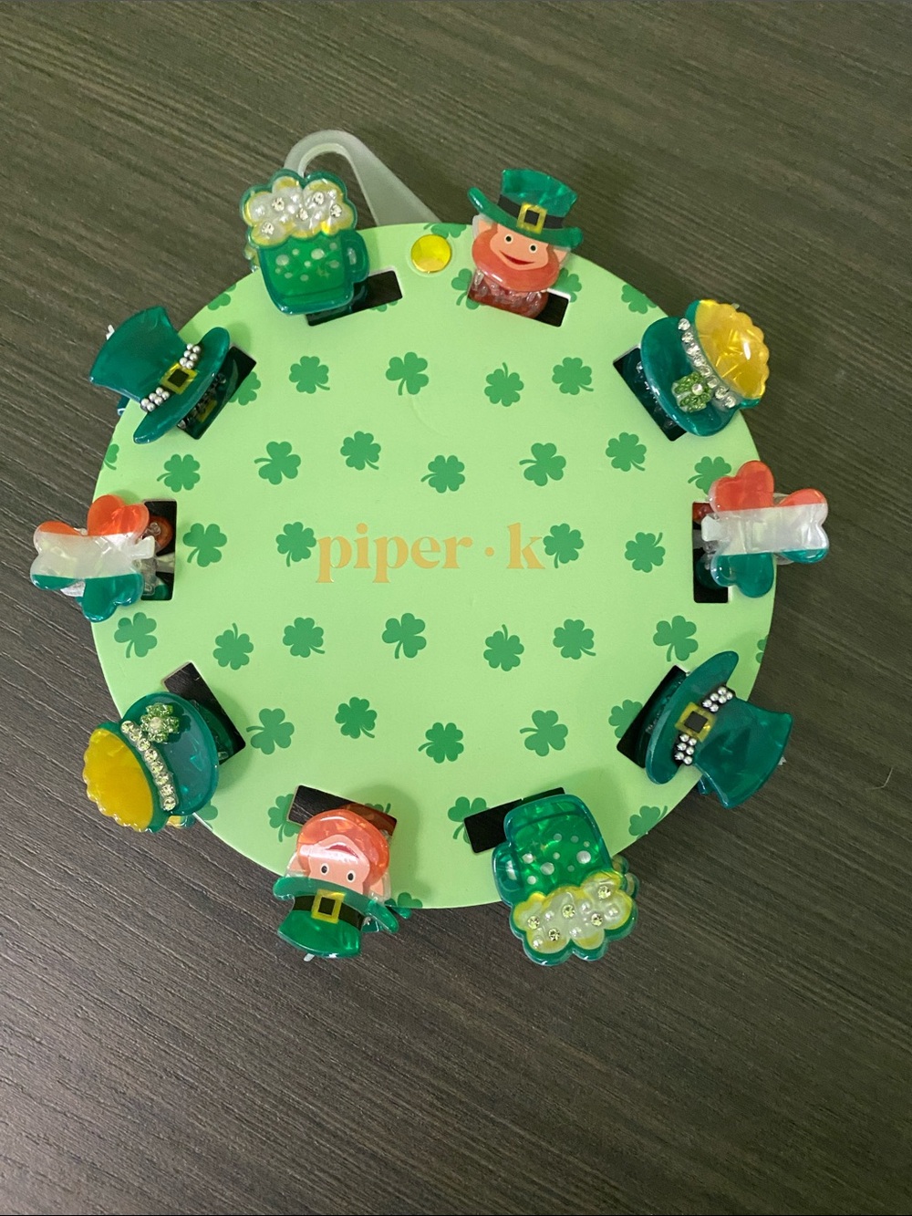 Piper St. Patrick's Day Green & Yellow Hair Clip Set
